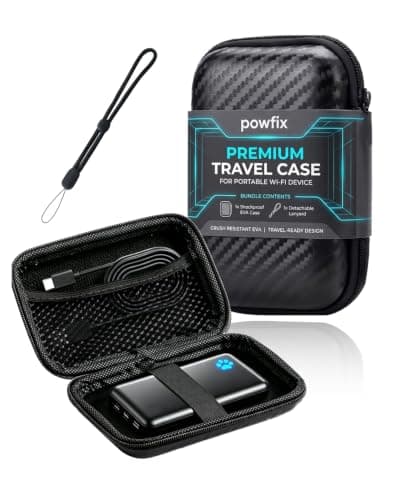 Powfix Hard EVA Case for INIU 45W Power Bank, Storage Bag Black