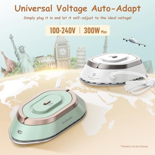 Newbealer Mini Travel Iron, Green — view 3