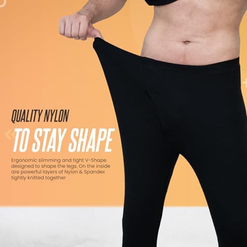 Pack of 3 Mens Thermal Underwear Trousers Long Johns Base Layer Extreme Hot Brushed Inside Ultra Soft Trousers Leggings Pants Black — view 5