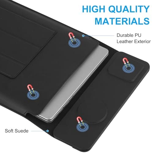 Laptop Sleeve bag With Stand &Wireless Charging for MacBook Air 13.6 inch, MacBook Pro/Air/Neo 13,Slim Case Bag for 13-14 inch Laptops With Wireless Charger — view 3