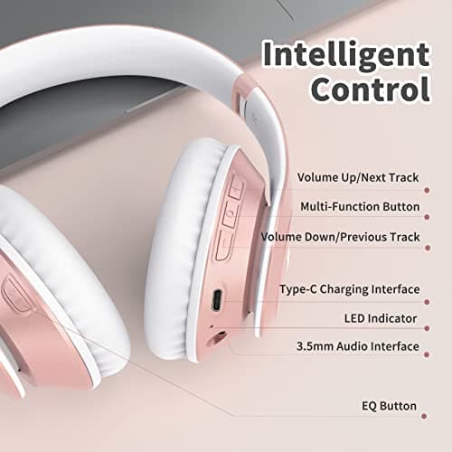 Uliptz Wireless Headphones Over Ear, 65 Hrs Playtime Bluetooth Headphones — view 6