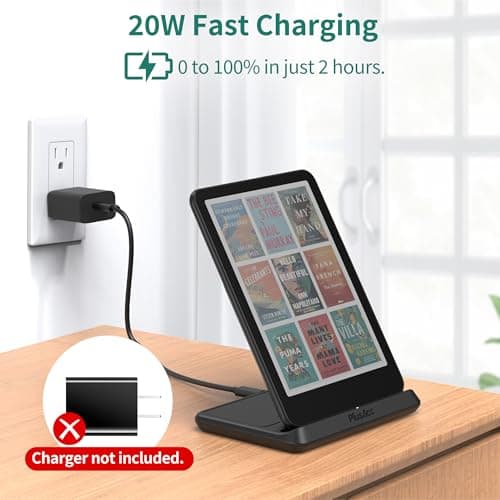 PlusAcc Wireless Charging Dock for Kindle Colorsoft & iPhone 14 Pro Max — view 3