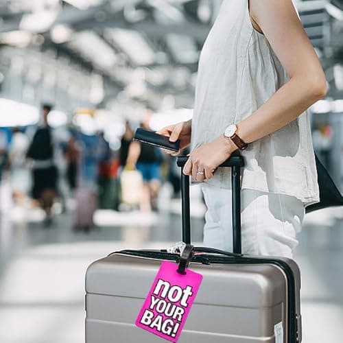 Luggage Tags, 6Pcs PVC Suitcase Tags, Secure Luggage Labels — view 5
