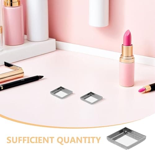 Zerodeko 30pcs Empty Makeup Palette with Magnetic Makeup Pans Compact and Portable Square Iron Case in Silver for Travel DIY Eyeshadow and Blush Refill Pans — view 3