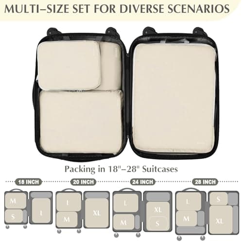 Gonex Compression Packing Cubes, 4-Piece Expandable Travel Organisers — view 4