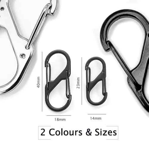 Belegao 2 Sizes Zipper Lock Clips 12PCS Dual Opening Anti-Theft Deterrent — view 2