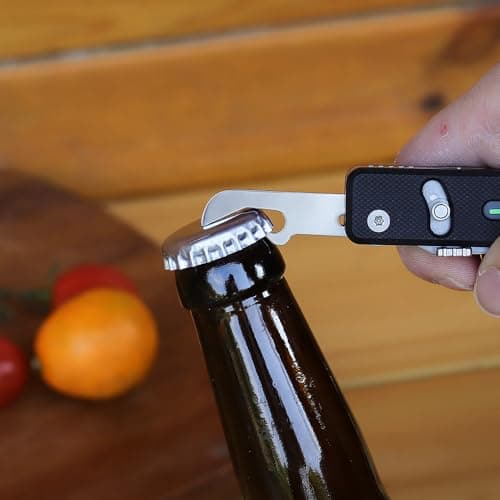 ROXON S504G Mini Flex Companion-7 in 1 Multitool EDC Pocket Knife with G10 Handle, Box Cutter, Short Sheepsfoot Blade, Short Scissors, Bottle & Can Opener, 4mm Bit, Tweezers and Toothpick — view 5
