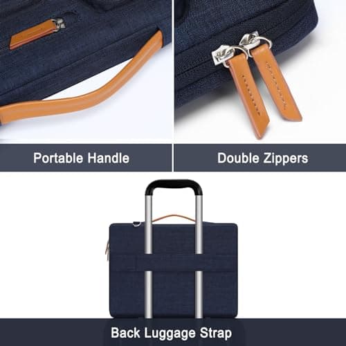 MOSISO Laptop Case 16 inch, 15.6 inch Laptop Bag Men Women, Navy Blue — view 6