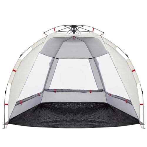 YunCangg Beach Tent 2 Person Grey 190T Polyester Waterproof with Quick Release System, Lightweight Camping Tent for Outdoor, Beach, Festival, Windproof, Foldable, with Carry Bag and Pegs — view 4