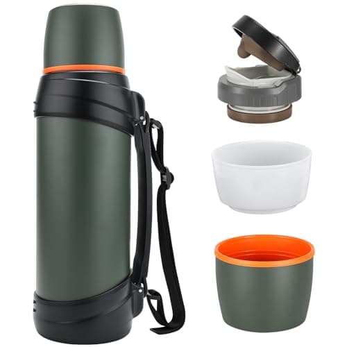 Olerd Large Flask - 2.5l Stainless Steel Insulated Bottle for Travel with BPA Free Cup - Oversized Vacuum Bottle — view 2