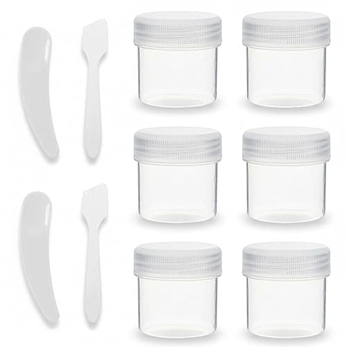 6Pcs Travel Pots Mini Cream Pots Traveling Jars with Lids