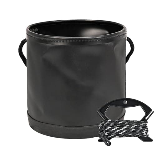 Foldable Water Pot - Light Green Stand, Foldable Camping Bucket, Compact Travel Pond Outdoor Utility Bowl | Portable Folding Water Pot with Sturdy Fabric Design for Fishing Camping p