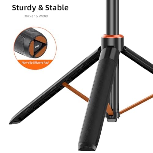 53"/135cm Selfie Stick Tripod Kit for DJI Action 5 Pro/4/3, Osmo 360, 2-in-1 Travel Tripod w Magnetic Quick-Release Adapter, Portable Vlogging Stand/Extension Rod/Extendable Hand Grip/Accessories — view 6