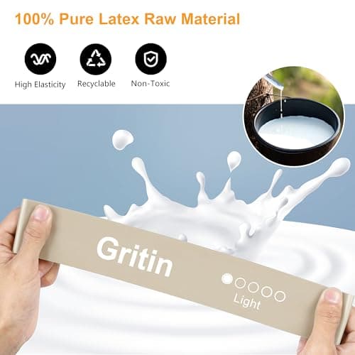Gritin Resistance Bands, Set of 5 Skin-Friendly Resistance Exercise Band — view 3