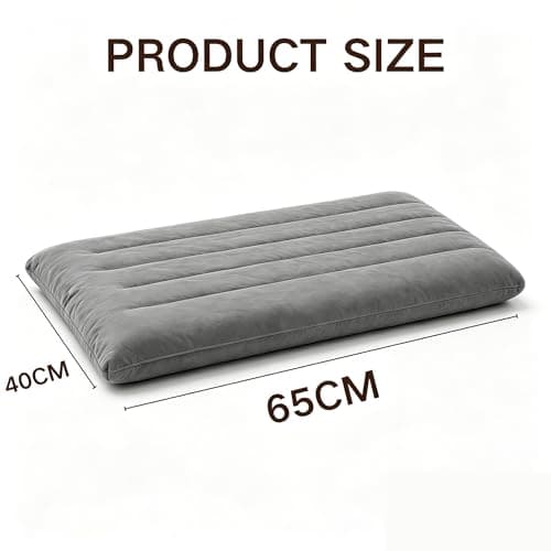 Dovishire Ultra Thin Low Loft Pillow for Sleeping, Flat Slim Bed Pillow for Stomach Sleepers and Back Sleepers, Soft Breathable Neck-Friendly Cushion, 2cm Low Profile Travel Pillow (Gray) — view 3