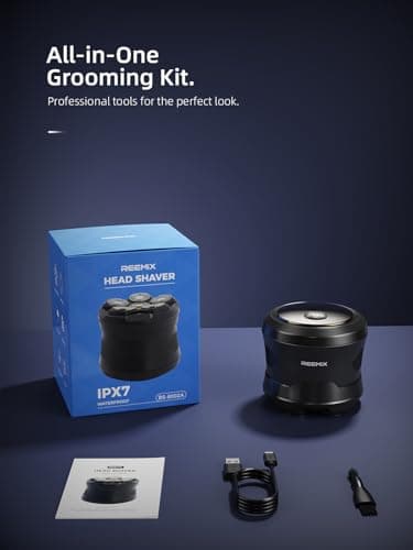 Reemix Head Shaver for Bald Men, 6 Floating Heads, 10000 RPM Motor — view 6