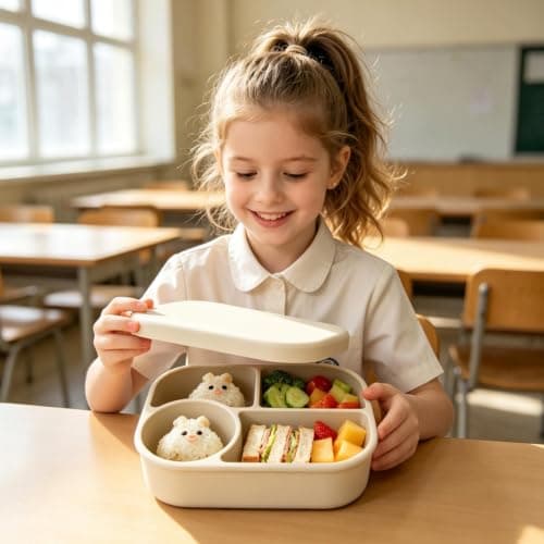 FANGZ Silicone Lunch Box for Kids 750ml 4-Compartment Leakproof Divider — view 2