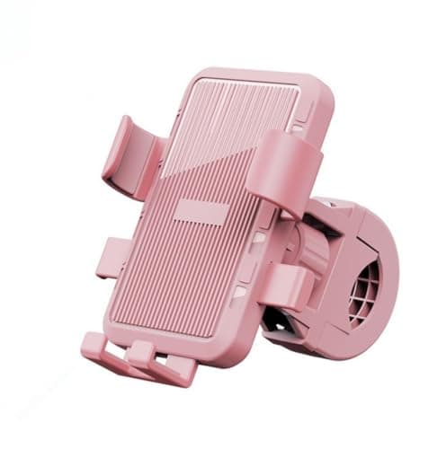 BUYERTIME Motorbike Phone Holder, Motorcycle Bike Handlebar Holder 360° Rotate&Adjustable Anti Vibration Universal 4.7”-6.8” Phones (Pink)