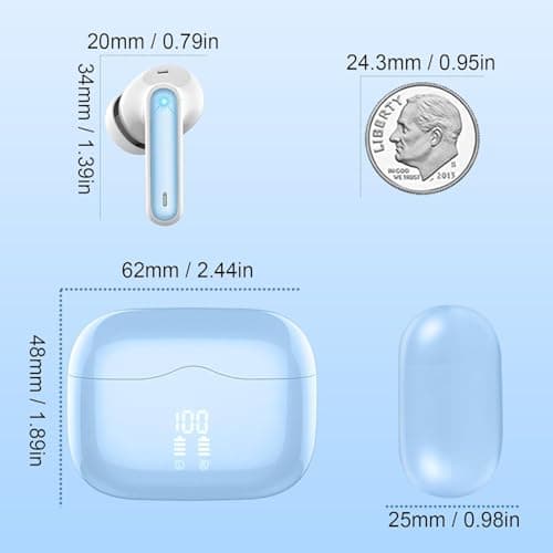 Wireless Earbuds Bluetooth 5.4 with HiFi Stereo Bass, 40H In‑Ear Earphones — view 3