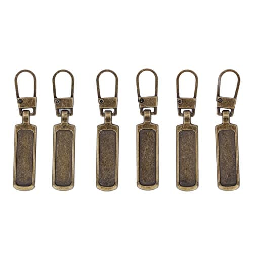 Multi-Purpose Replacement Zippers Kit, 6 Pack Antique Bronze Colored Zippers for Clothing Luggage Bags Backpacks Travel Gear Outdoor Adventures — view 6