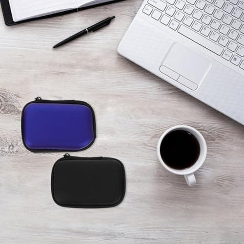 2 Pcs Portable Cable Storage Bag for Earphone Travel Nylon Rectangle — view 5