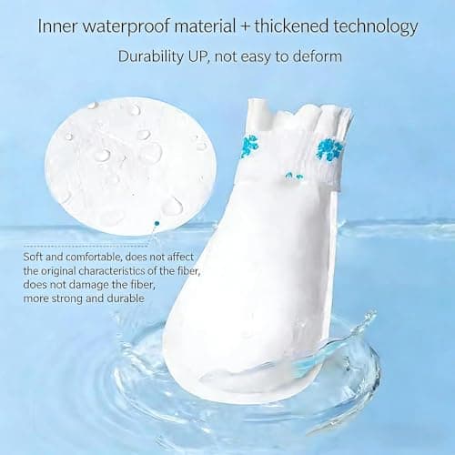 AYZDJ 20 Pairs Disposable Pet Booties - Waterproof Dog Shoes & Cat Paw Protectors for Walking, Wound Licking Prevention, Indoor/Outdoor Use, Reusable Protective Socks — view 2