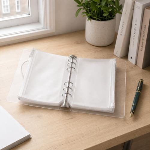 JECOMPRIS Pill Pouches with Binder Shell Self Sealing Pill Bag Reusable A6 Folder Storage for Medicine and Small Items Matte Grip 10 Pack — view 2