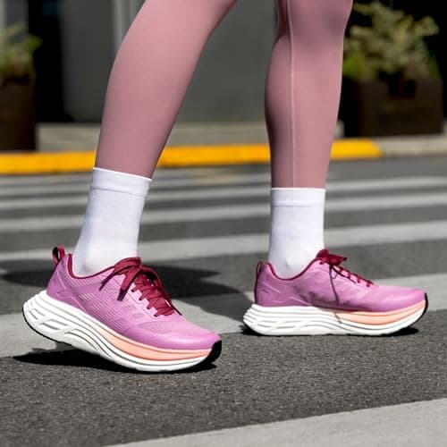 NORTIV 8 Women's Walking Shoes Running Tennis Sneakers,Purple,6 — view 2