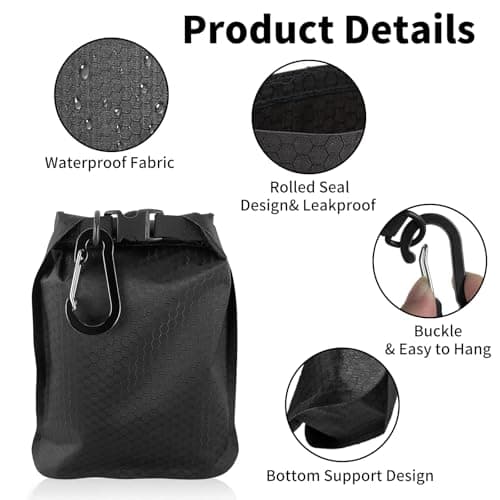SHYSBV 2 Pack Travel Soap Bag Waterproof Leakproof, Black — view 3