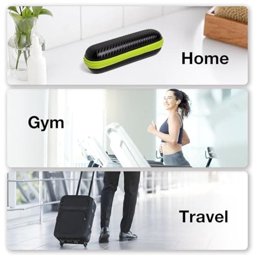 Nincha Travel Case Compatible with Philips Hybrid Electric Trimmer and Shaver, Face + Body Groomer QP2724/90, QP2834/70, QP1924/70, QP6531/70, Hard Carrying Case, Portable Bag, Black&Limegreen — view 5