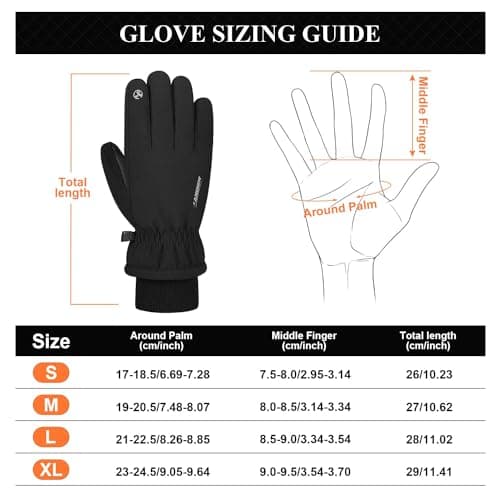 coskefy Thermal Gloves, -20℉ Coldproof Touchscreen Ski Gloves Waterproof Winter 3M Thinsulate Snow Mitten for Walking Hiking — view 6