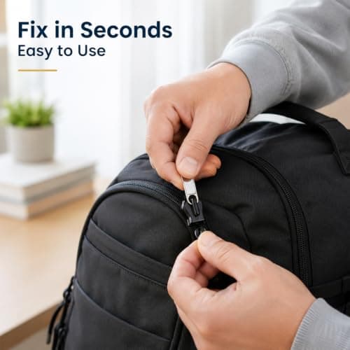 Thfaeyta 12 Pcs Plastic Zip Repair Kit Replacement Zipper Slider Zip Fixer — view 6