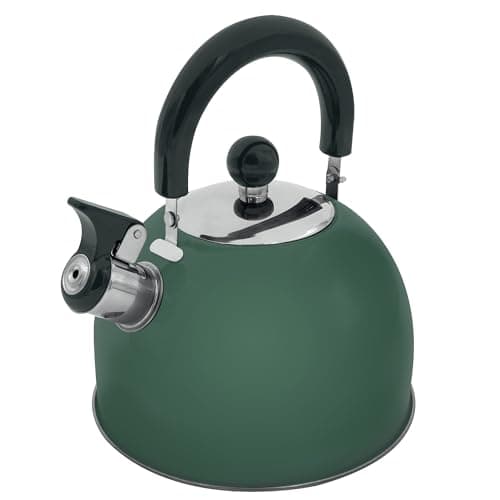 Milestone Camping 24869 2L Whistling Camping Kettle/Pouring Spout and Heat-Resistant Folding Handle/Camping, Fishing, Workshops and Garages