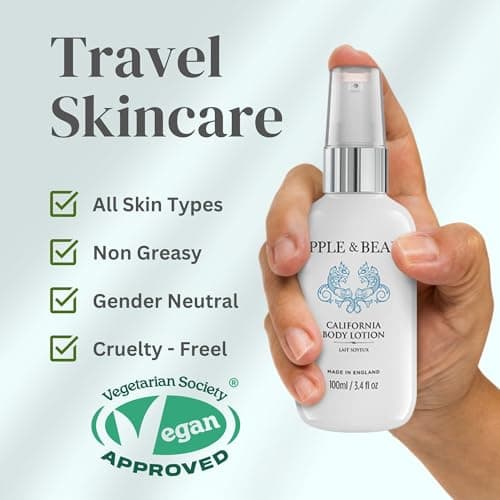 Apple & Bears California Body Lotion (100ml / 3.4 fl oz) - 98% Natural Luxury Vegan Travel Size Moisturizer - Made in UK — view 4