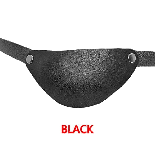 Vintage Single Eye Patch - Retro PU Leather Eye Mask - Fashion Novelty Eye Cover - Medieval Steampunk Retro Leather Mask - for Adults Halloween Cosplay Costume Accessories (right) — view 2