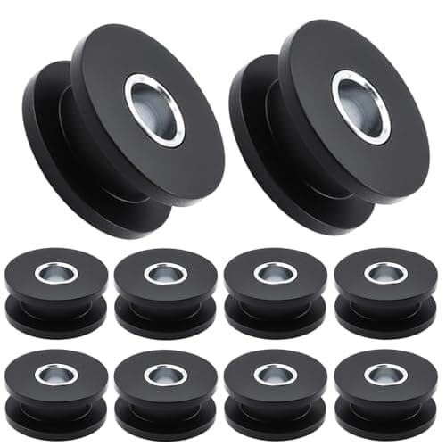 10PCS M8 Rubber Grommets Buffer Washers, Soft Rubber with Steel Lining Vibration Dampening Cushions, Compatible with M8 & 5/16 Bolts for Motorcycle Fairing Windshield Saddlebag Bracket Mounting