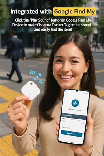 2-Pack Oscanna Tracker Tag using Google Find My Device ( ANDROID ONLY) (White) — view 6