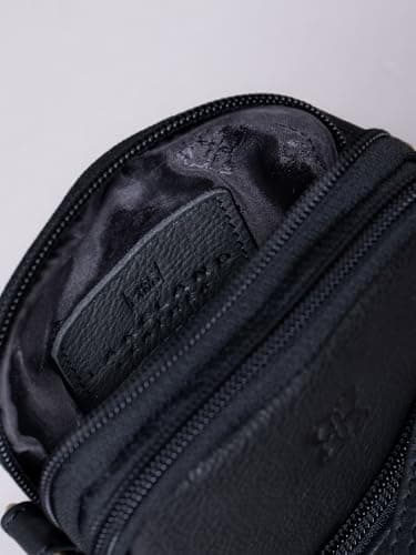 Lakeland Leather Harstone Leather Travel Bag for Women & Men – Genuine Leather Cross Body Travel Wallet Bag with Adjustable Strap, Passport Holder, Phone Bag, Twin Zip Compartments (Black) — view 6