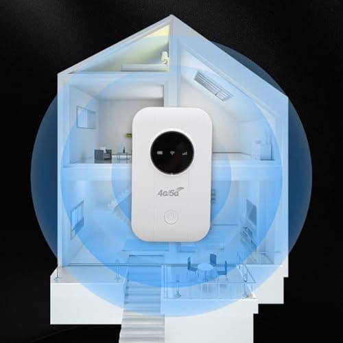 VELATEMOR 4G 5G WiFi Mobile Hotspot 300Mbps, Supports 10 Connected Devices Portable WiFi Router, with SIM Card Slot for Travel — view 4