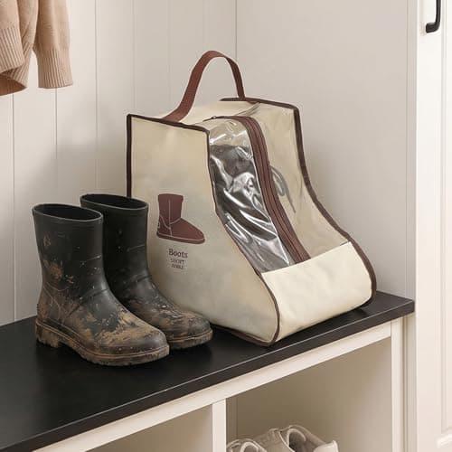 4Pieces Clear Shoe Protector Bags for Short, Beige1 — view 5