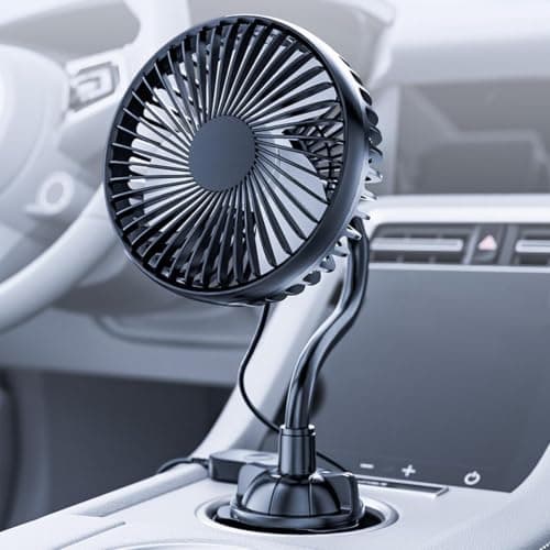 Automotive Cooling Fan - Cup Holder Electric Single Head Vehicle Fan — view 6