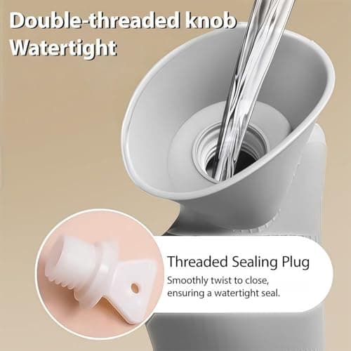 Warm Water Bottle Reusable Long Warmer with Soft Cover — view 4