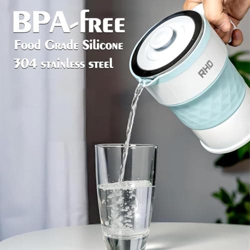 Travel Portable Foldable Electric Kettle, 0.7L Small Camping Kettle, Blue — view 4