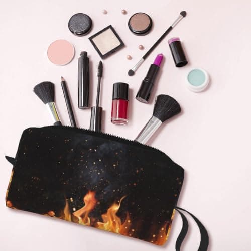 Meymuise Makeup Bag, Flaming Charcoal Grill Pattern — view 6