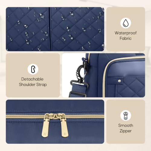 RAINSMORE Laptop Bags for Women 15.6 inch Large Capacity Briefcase Work Bag — view 6