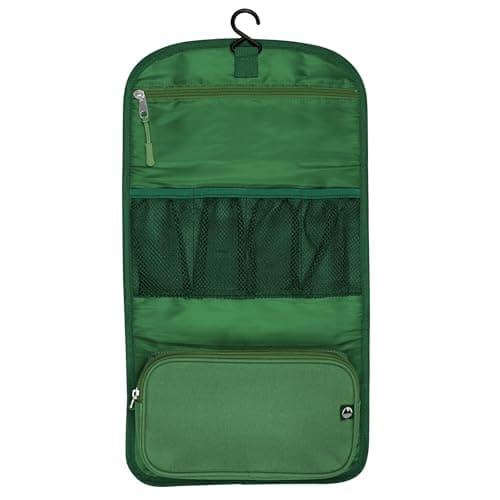 Lakeland Active Eskdale Fold Out Hanging Travel Toiletry Bag for Men & Women - Forest Green — view 3