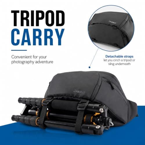 Cwatcun Camera Waist Bag, Waterproof Camera Waist Case for Photographers — view 5