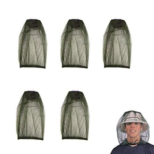 5 Pack Mosquito Head Net Mesh Hat Face Netting