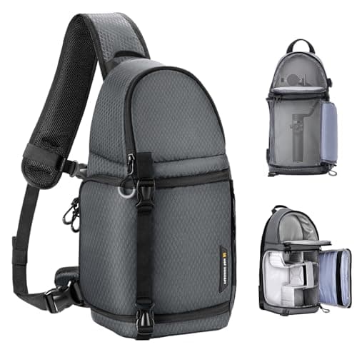 K&F CONCEPT Camera Sling Bag,DSLR/SLR/Mirrorless Camera Case Waterproof 10L