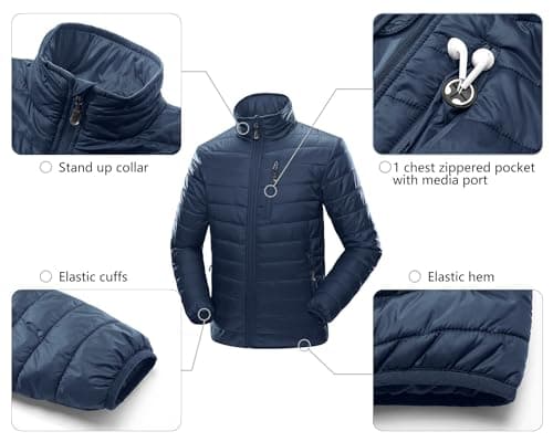 33,000ft Men's Puffer Jacket Packable Water resistant Quilted Jacket — view 5